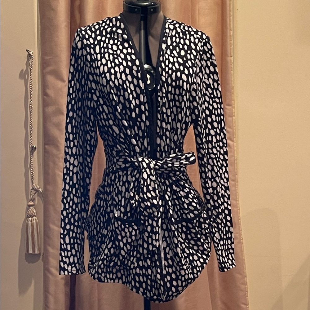 Koi Monochrome Dot Cardigan